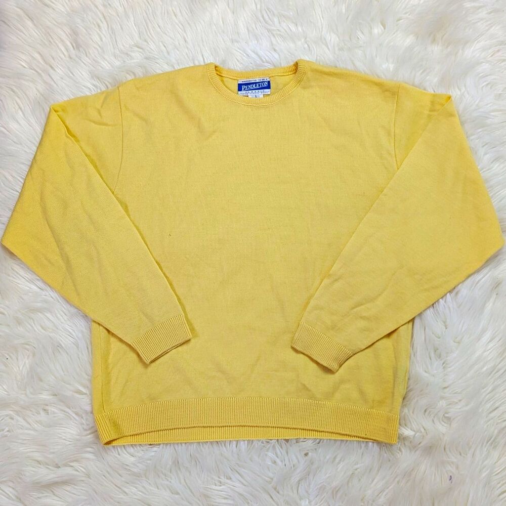 Vintage Pendleton 100% Virgin Wool Mens Sweater Large Knit Woolmark Grandpacore